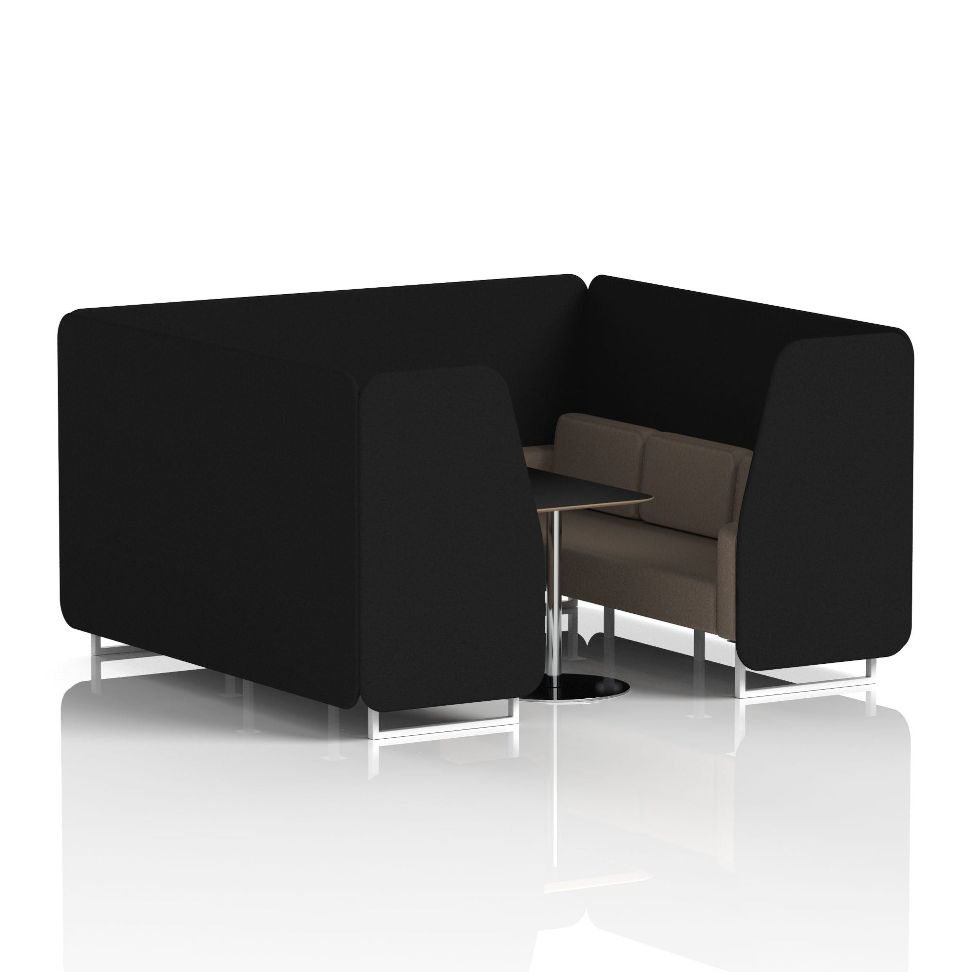 Brixworth Booth With Black Table In Two Tone