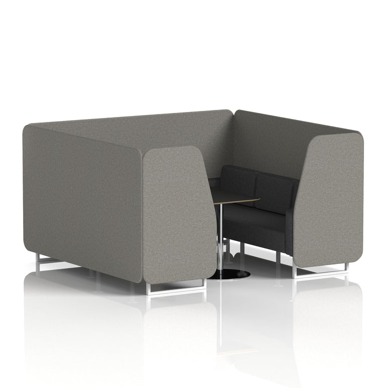 Brixworth Booth With Black Table In Two Tone