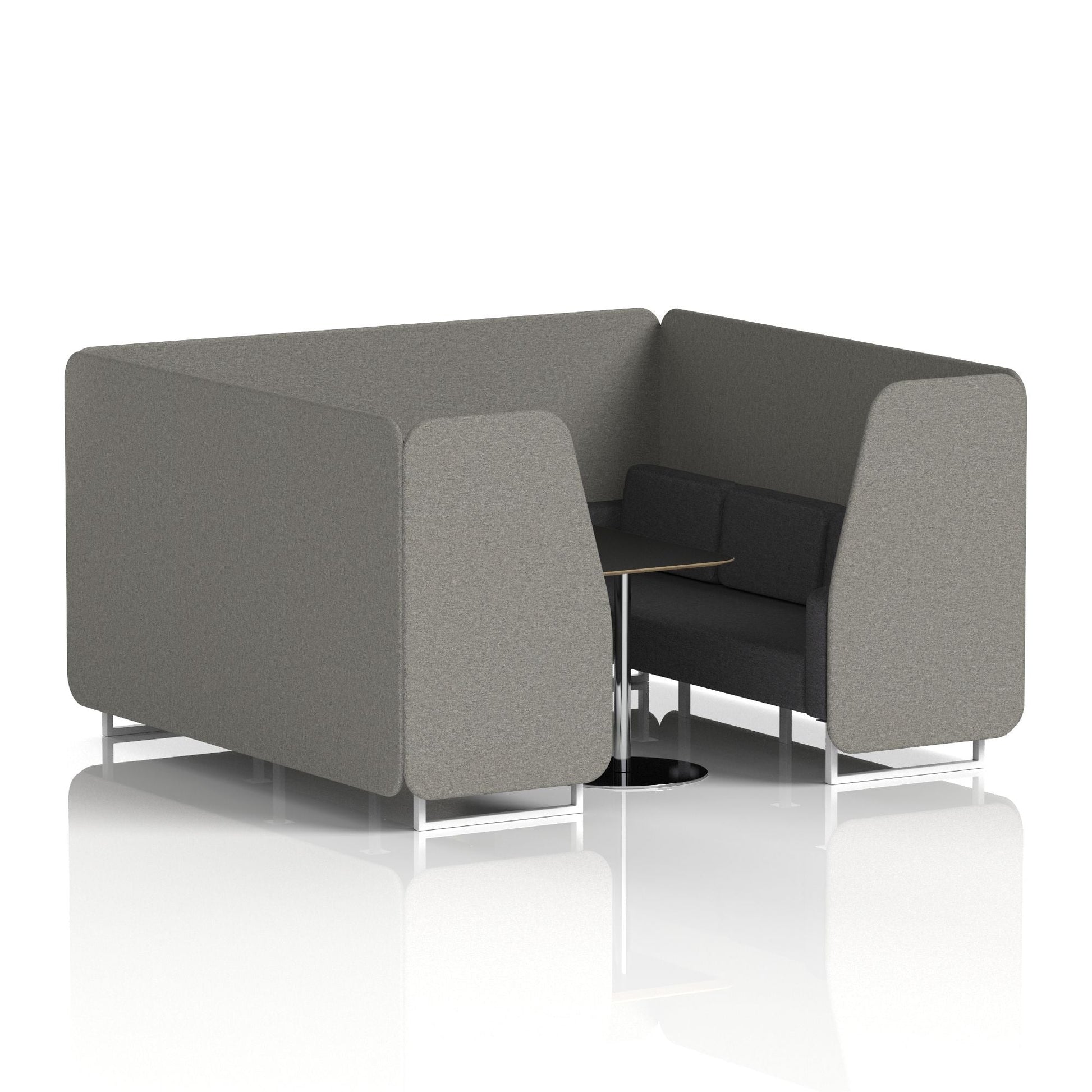 Brixworth Booth With Black Table In Two Tone