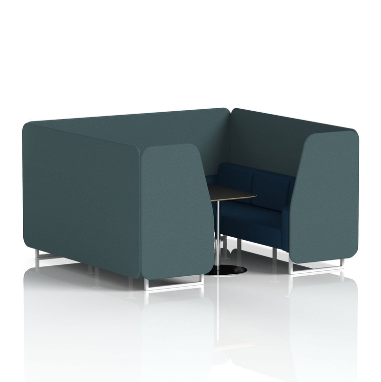 Brixworth Booth With Black Table In Two Tone