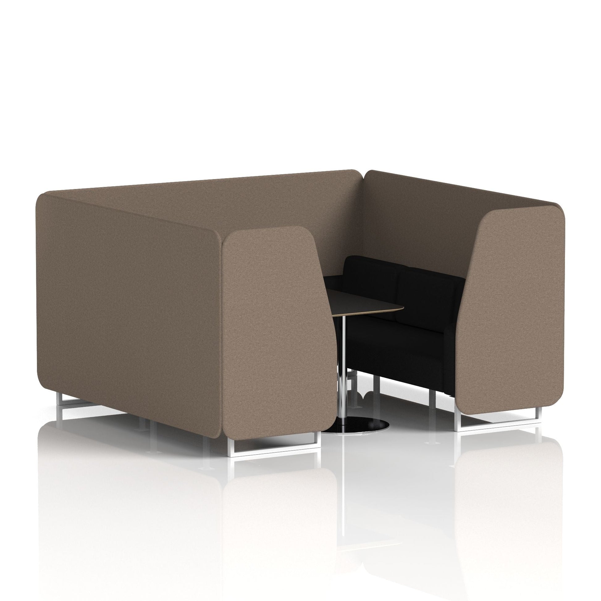 Brixworth Booth With Black Table In Two Tone