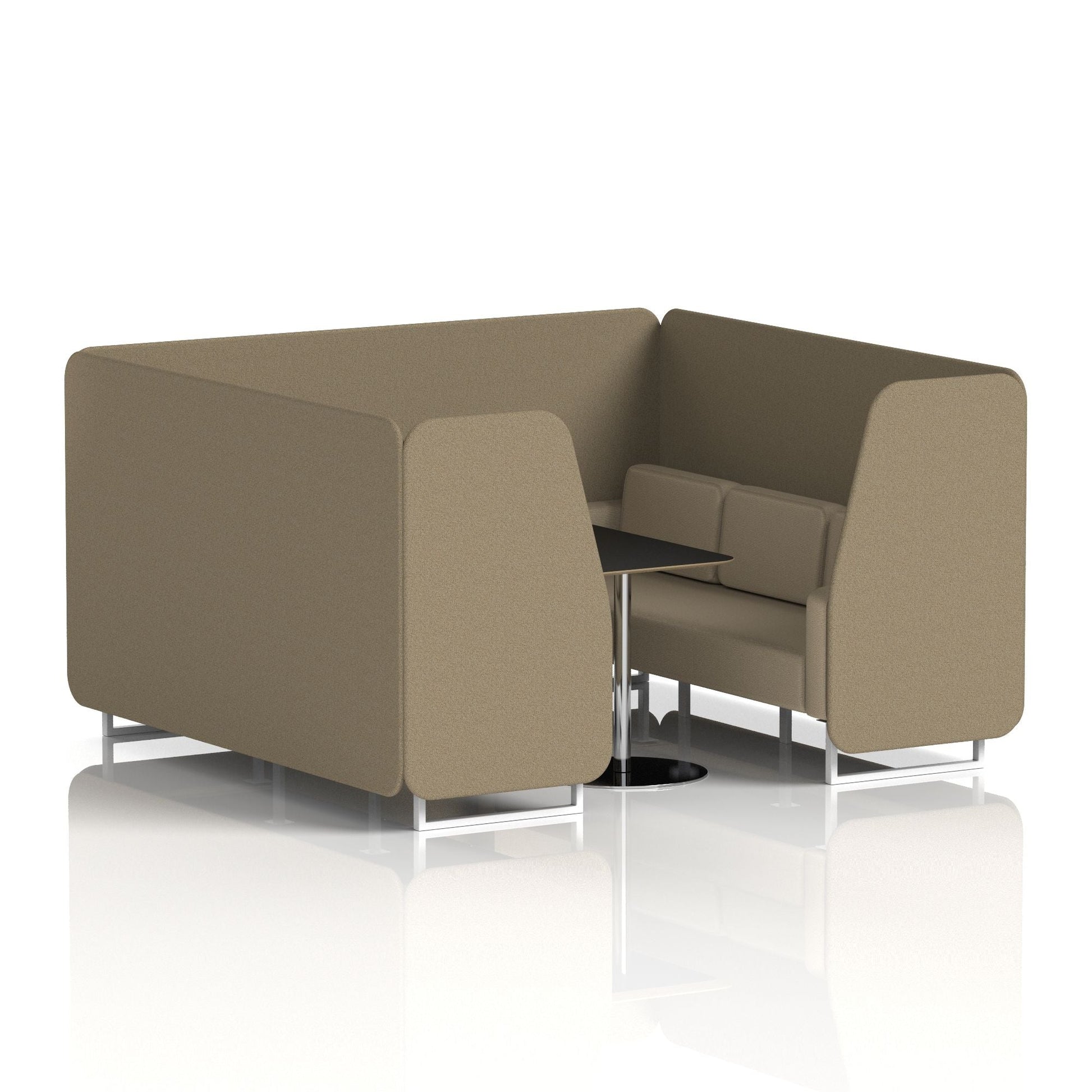 Brixworth Booth With Black Table In Two Tone
