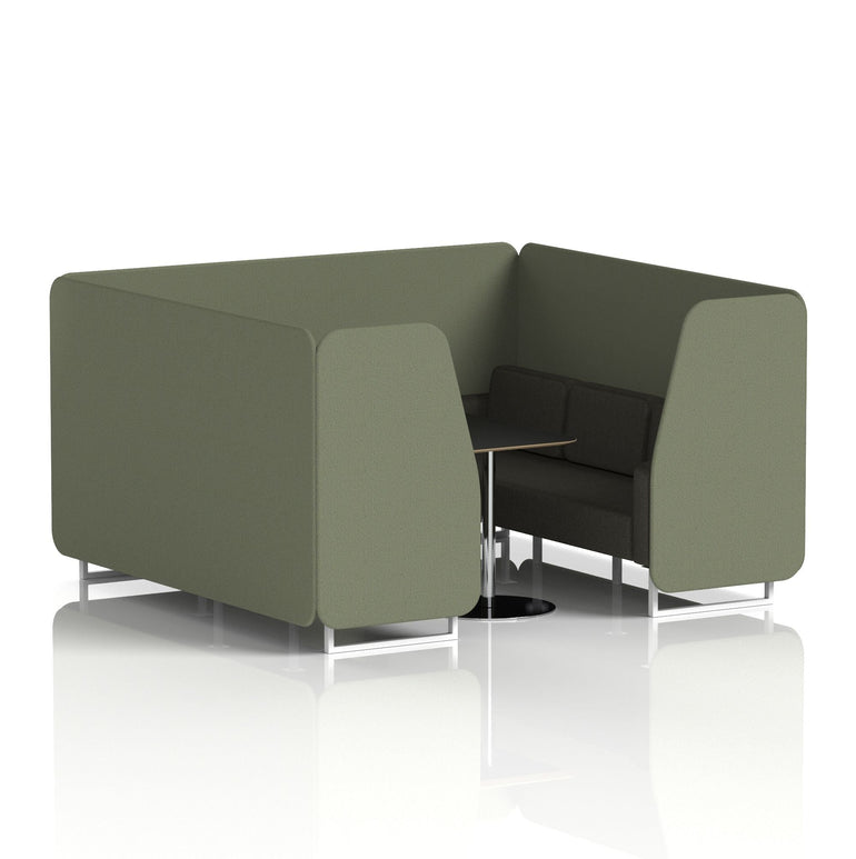 Brixworth Booth With Black Table In Two Tone