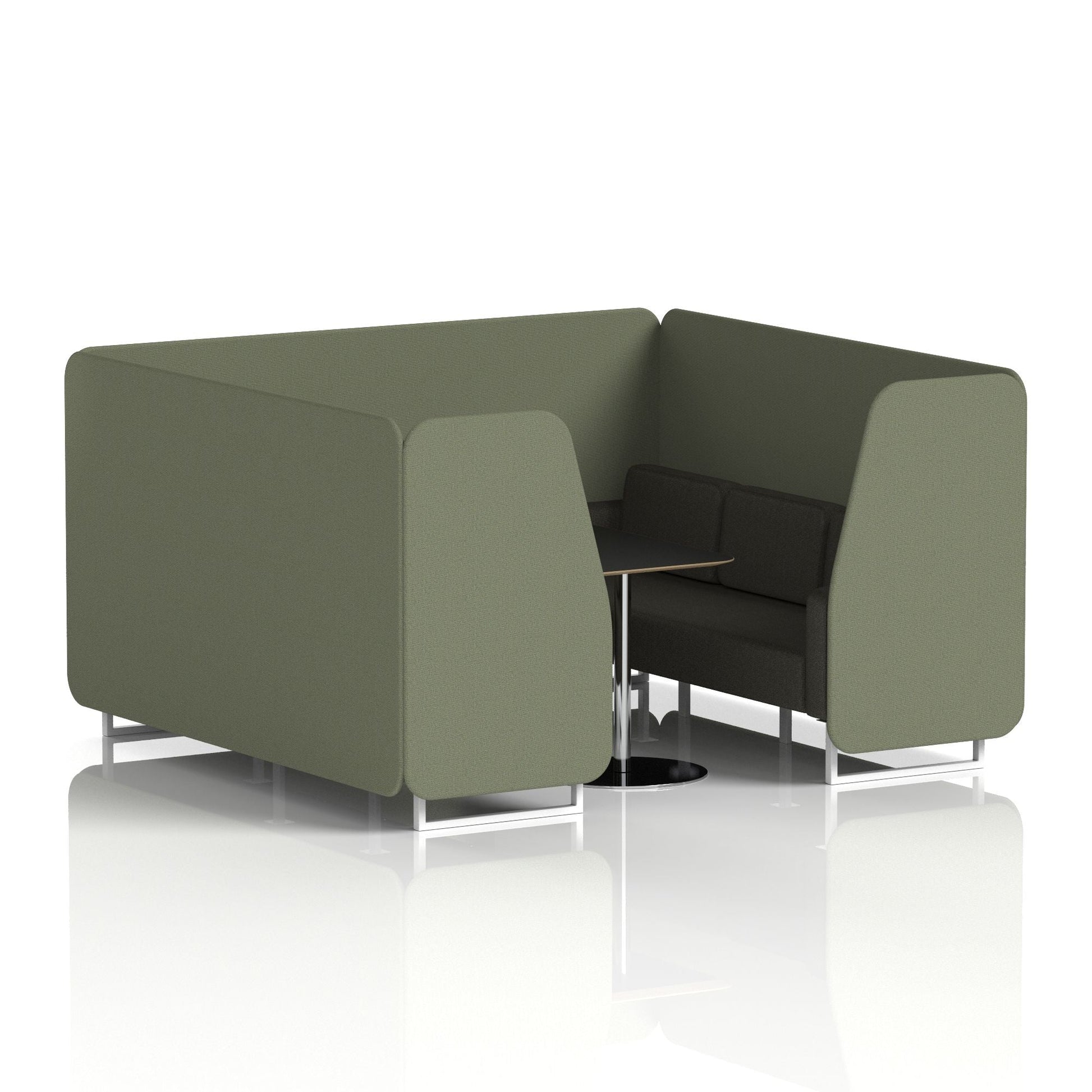 Brixworth Booth With Black Table In Two Tone