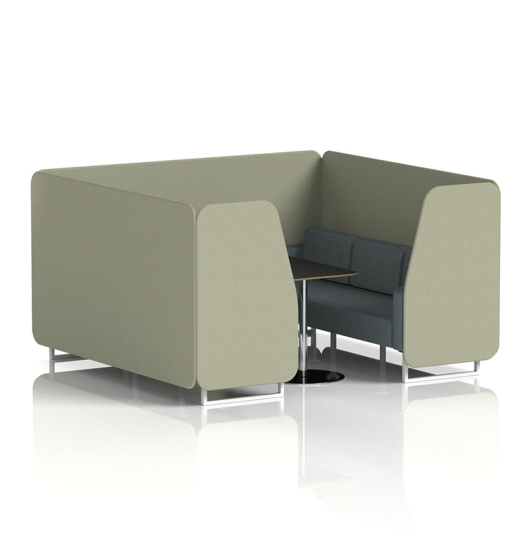 Brixworth Booth With Black Table In Two Tone