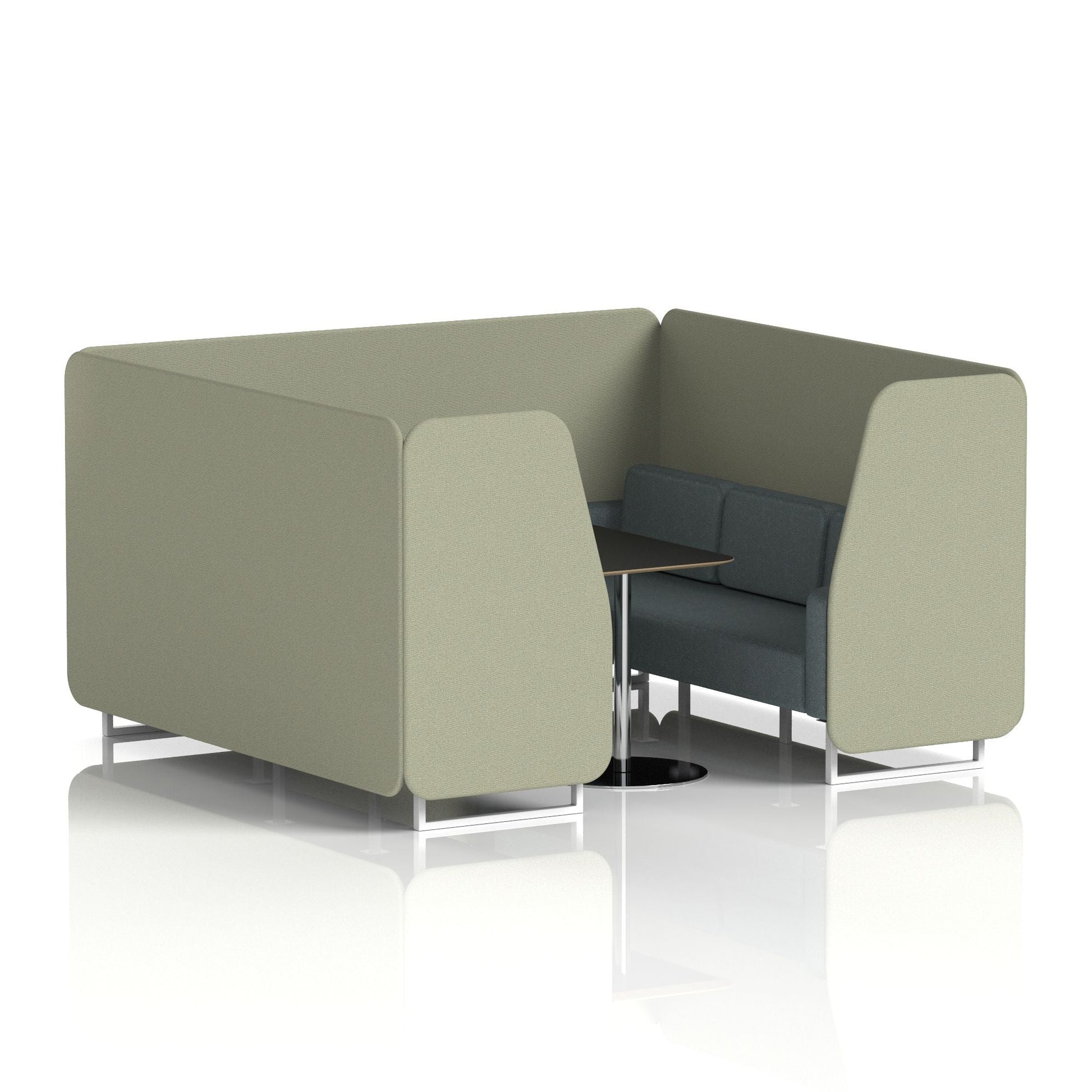 Brixworth Booth With Black Table In Two Tone