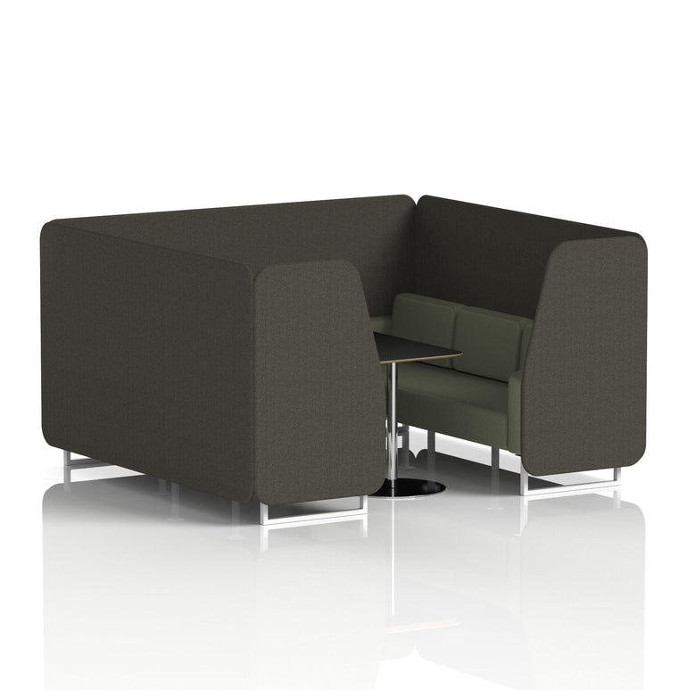 Brixworth Booth With Black Table In Two Tone