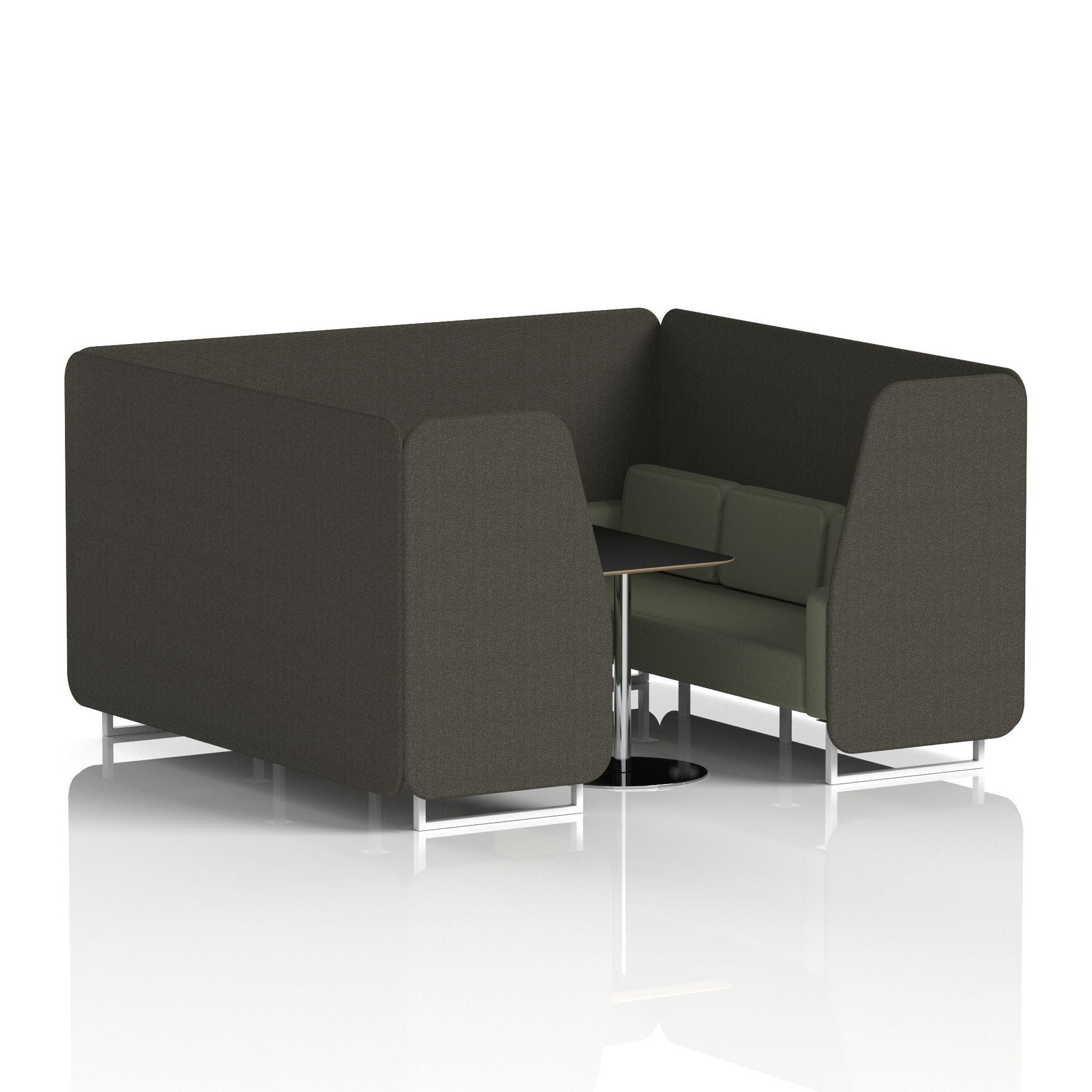 Brixworth Booth With Black Table In Two Tone