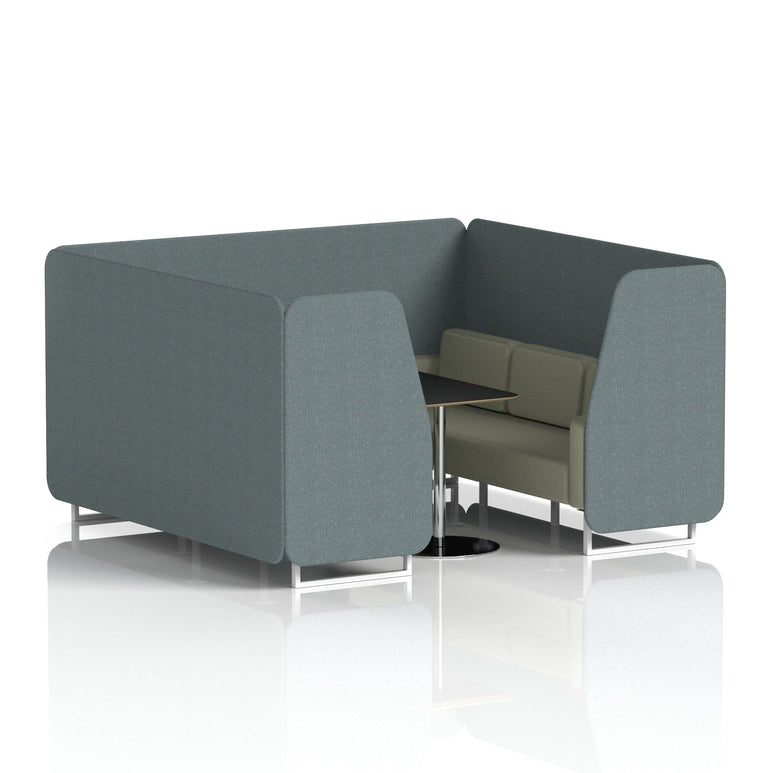 Brixworth Booth With Black Table In Two Tone