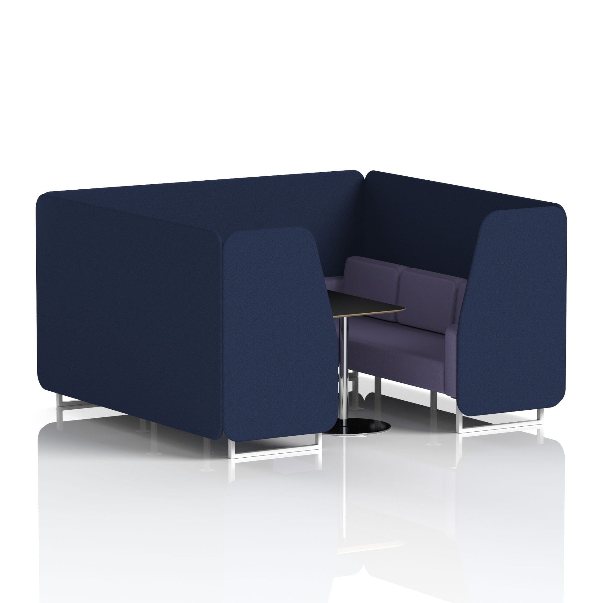 Brixworth Booth With Black Table In Two Tone