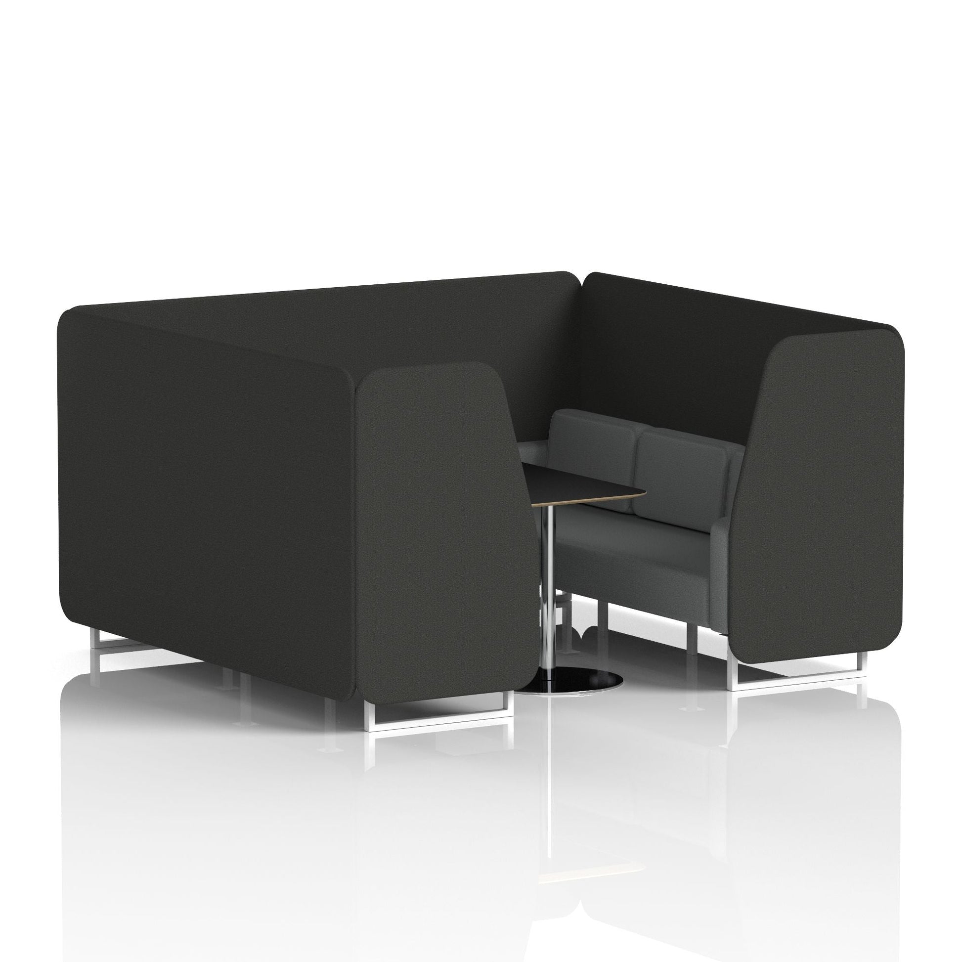 Brixworth Booth With Black Table In Two Tone