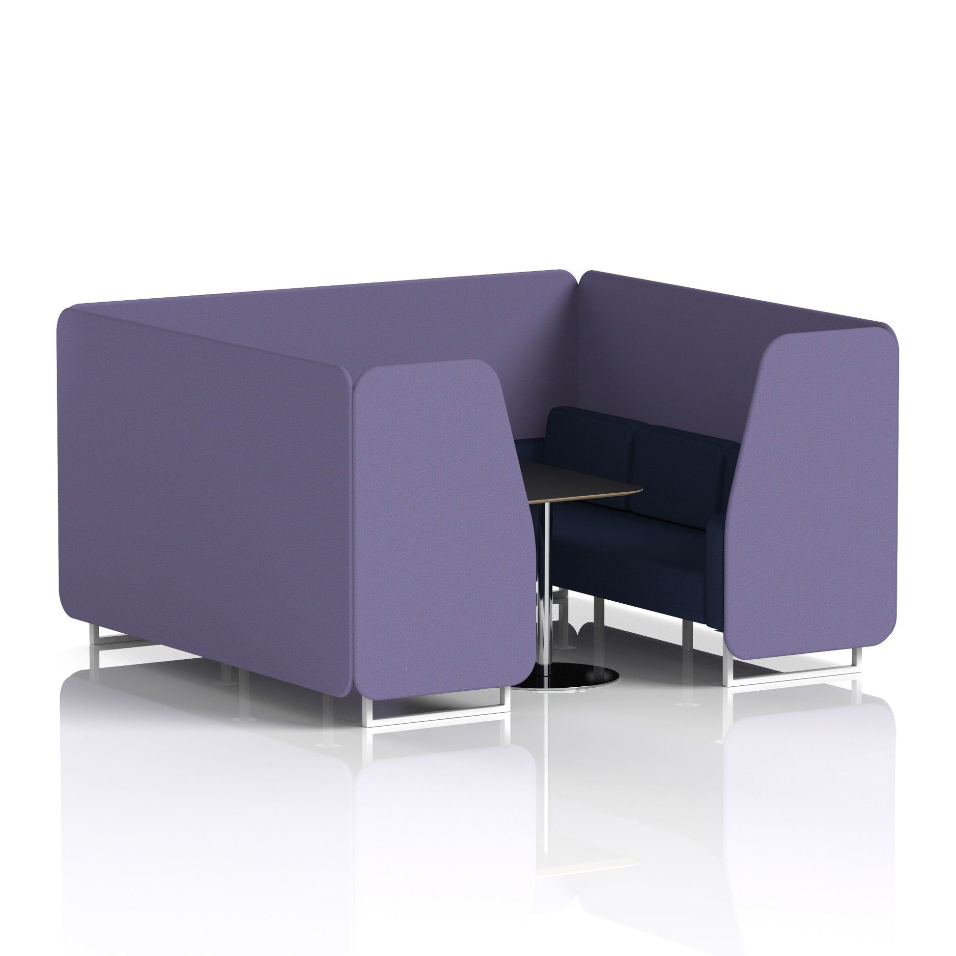 Brixworth Booth With Black Table In Two Tone