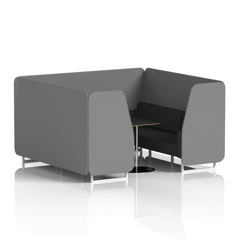 Brixworth Booth With Black Table In Two Tone