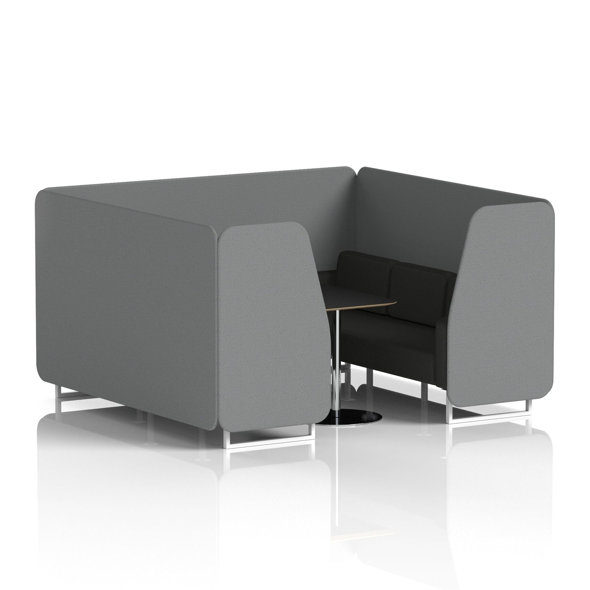 Brixworth Booth With Black Table In Two Tone