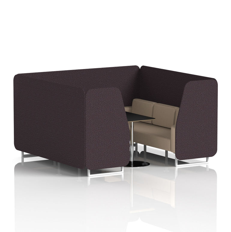 Brixworth Booth With Black Table In Two Tone