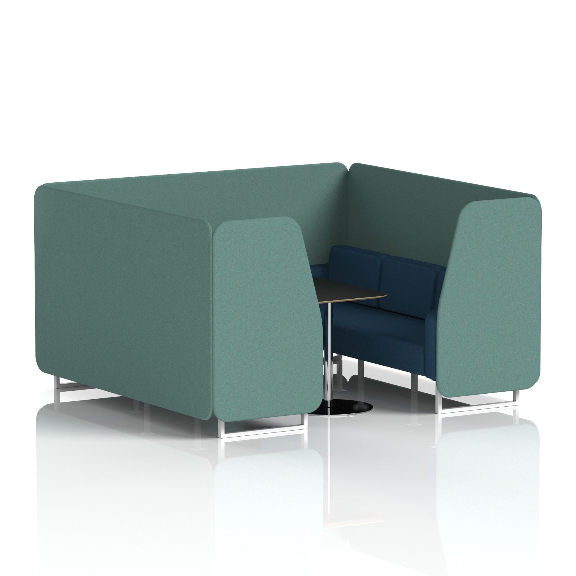 Brixworth Booth With Black Table In Two Tone