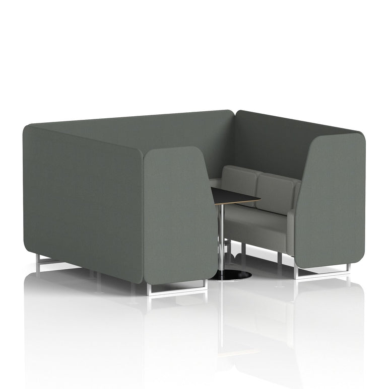 Brixworth Booth With Black Table In Two Tone