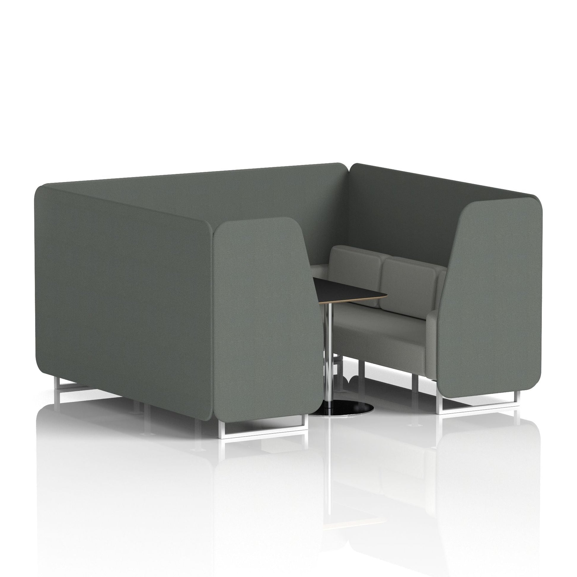 Brixworth Booth With Black Table In Two Tone