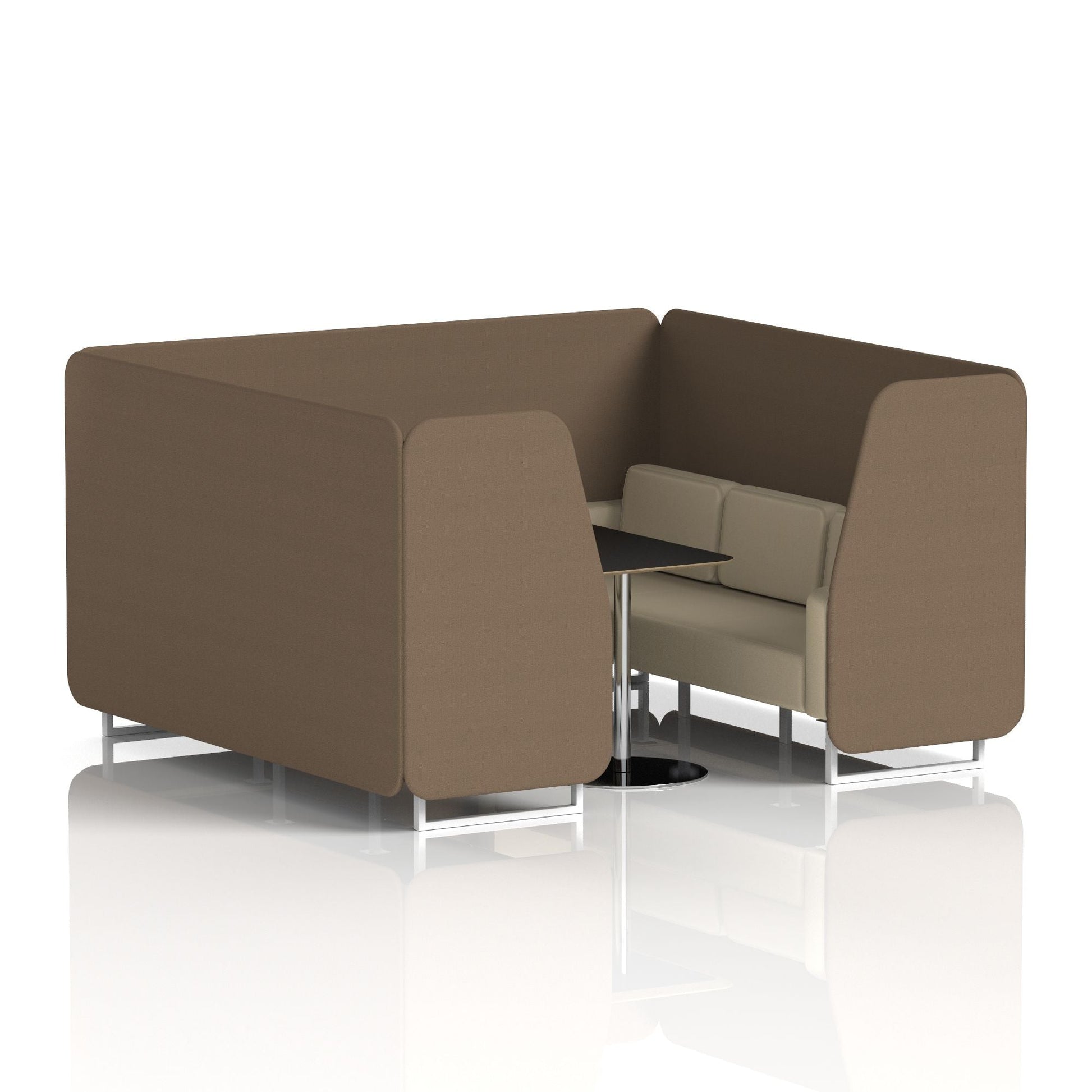 Brixworth Booth With Black Table In Two Tone