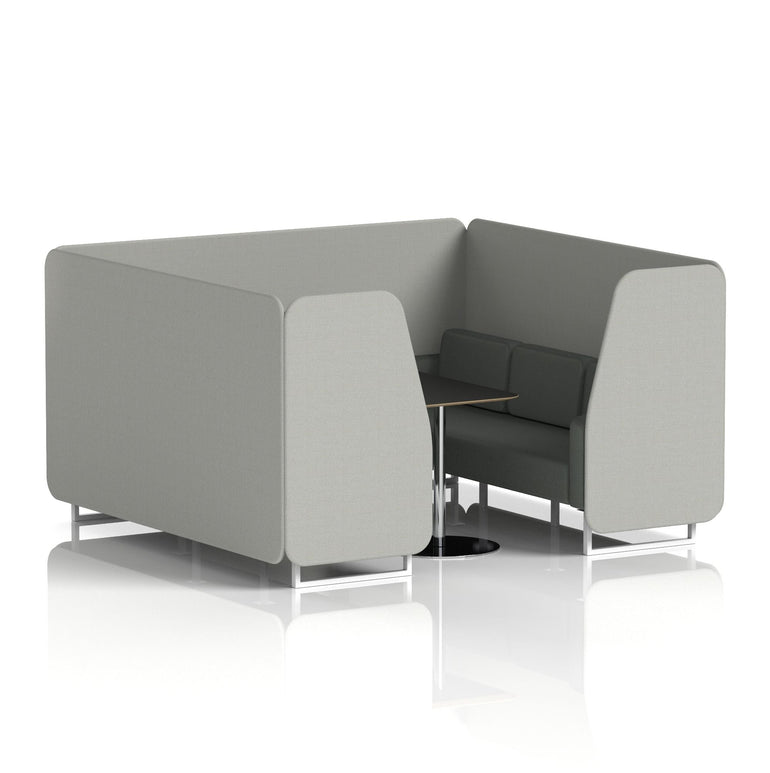 Brixworth Booth With Black Table In Two Tone