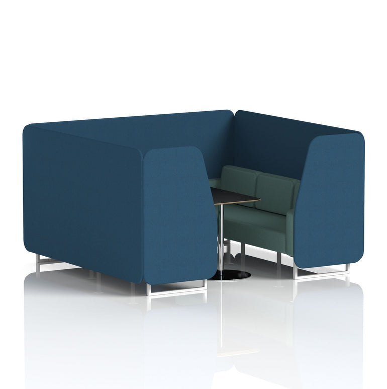 Brixworth Booth With Black Table In Two Tone