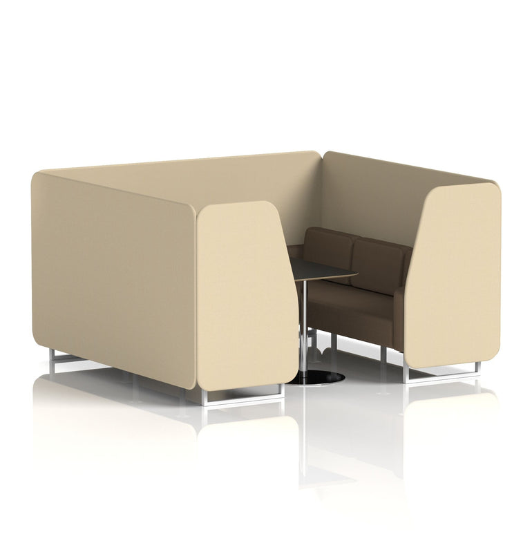 Brixworth Booth With Black Table In Two Tone