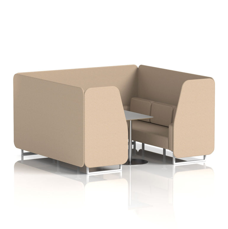 Brixworth Booth With Grey Table In Single Tone