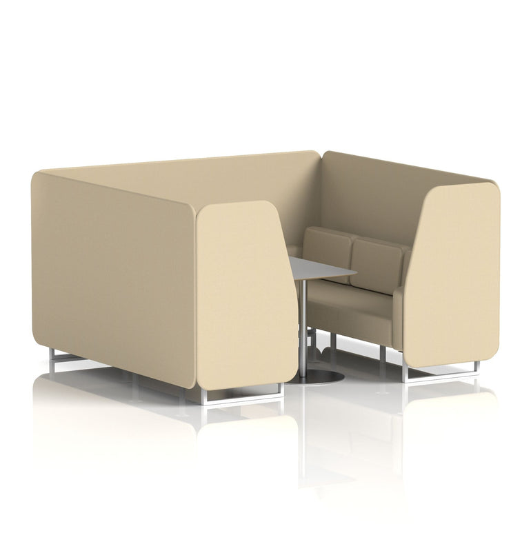 Brixworth Booth With Grey Table In Single Tone