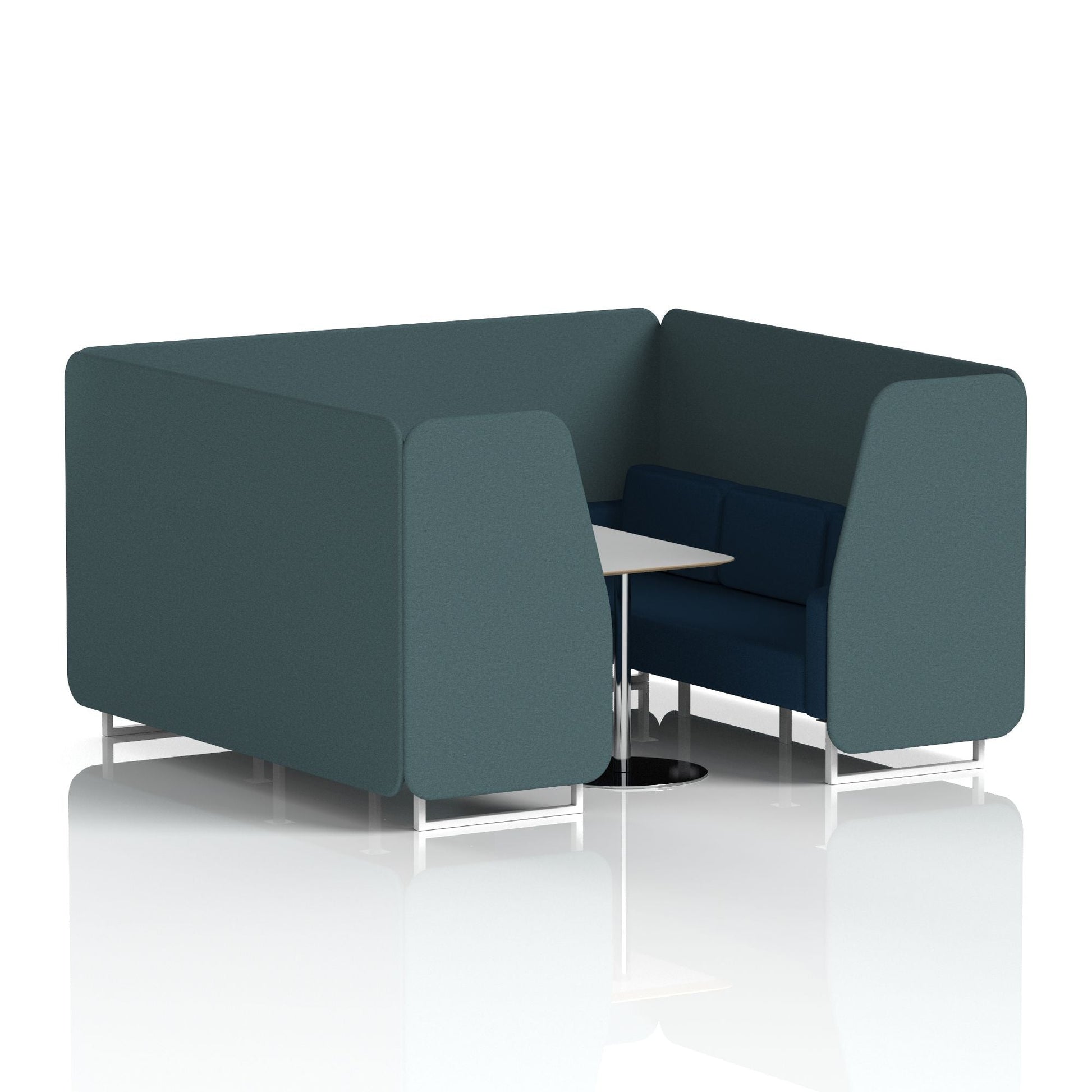 Brixworth Booth With Grey Table In Two Tone