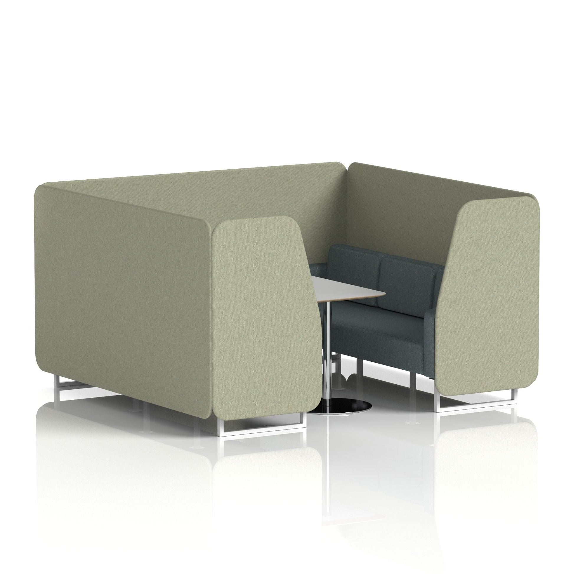 Brixworth Booth With Grey Table In Two Tone