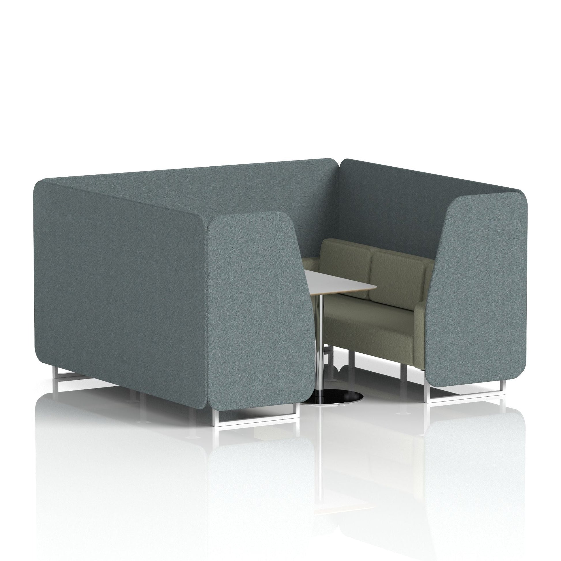 Brixworth Booth With Grey Table In Two Tone