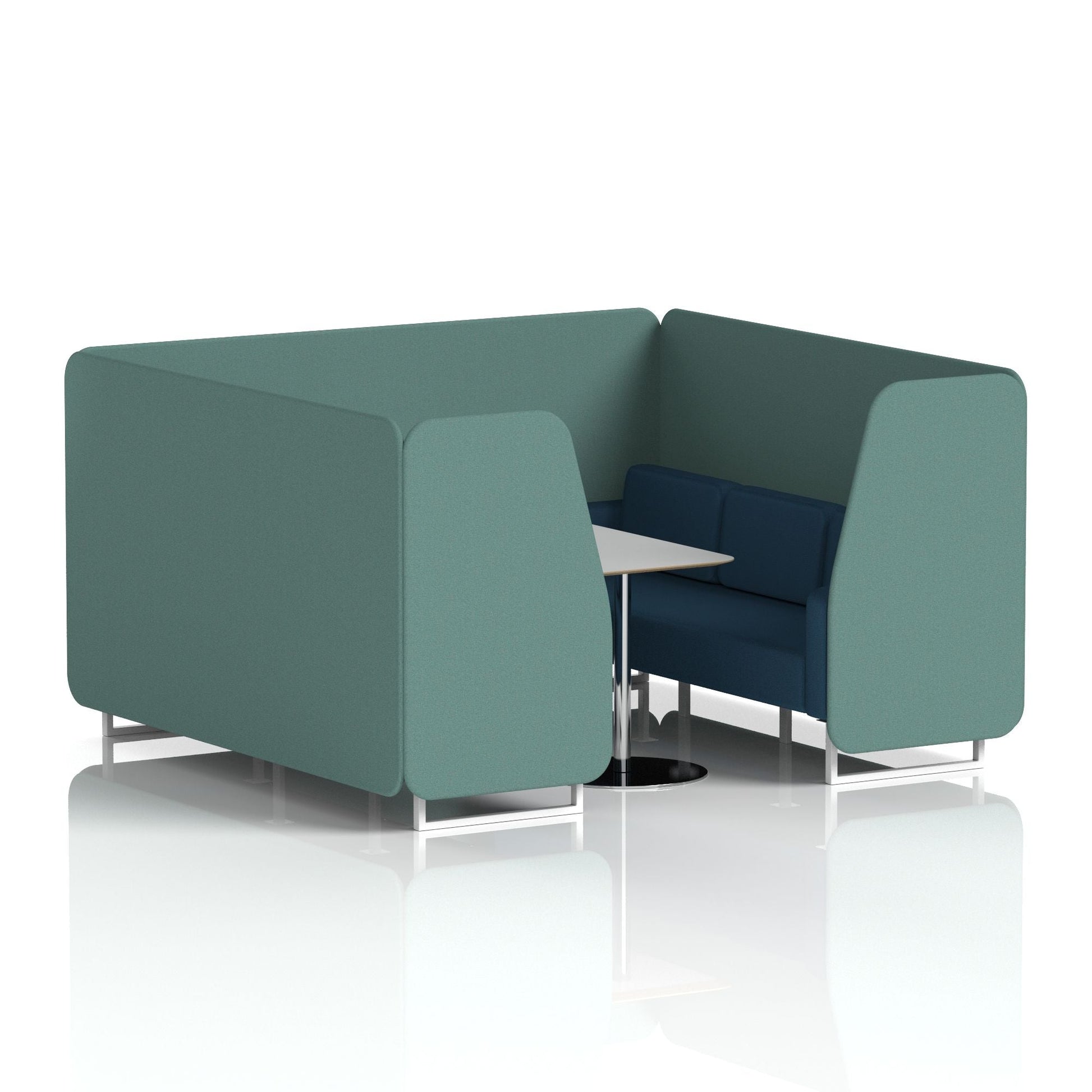 Brixworth Booth With Grey Table In Two Tone