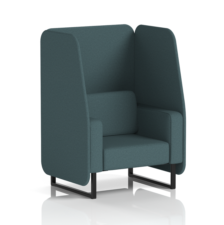 Brixworth Open Booth With Black Legs in Single Tone