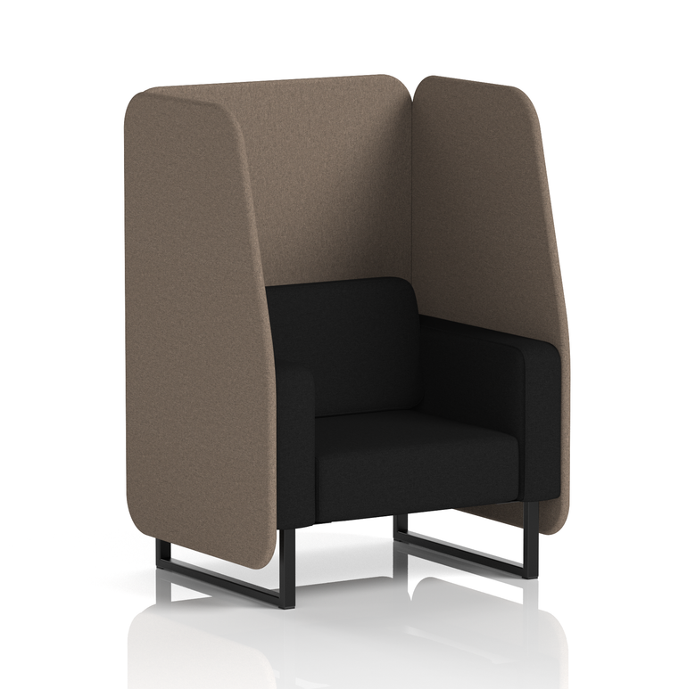 Brixworth Open Booth With Black Legs in Two Tone