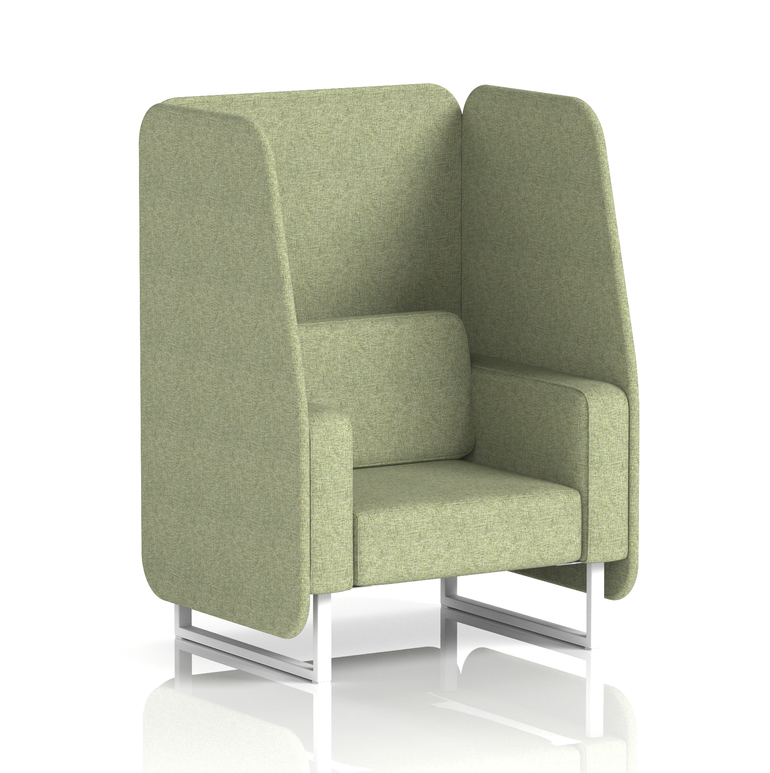 Brixworth Open Booth With White Legs in Single Tone