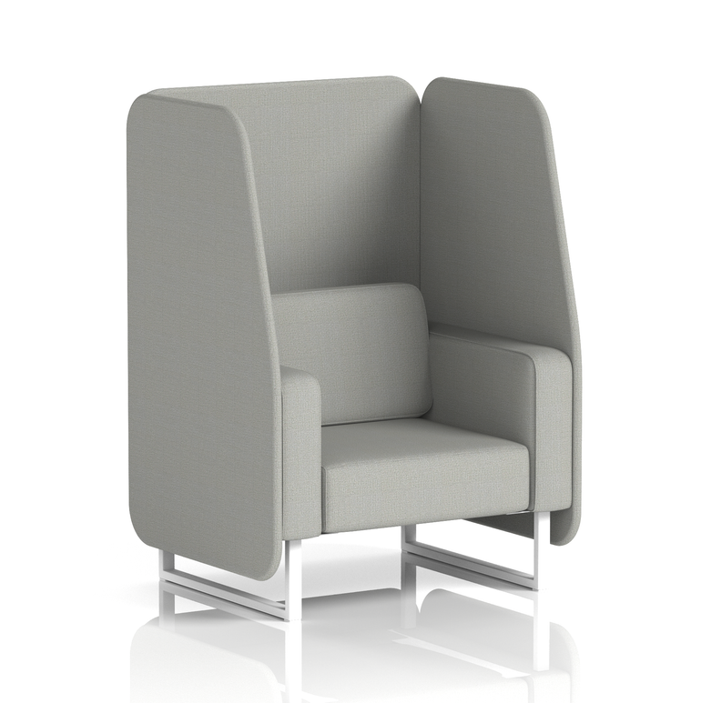 Brixworth Open Booth With White Legs in Single Tone