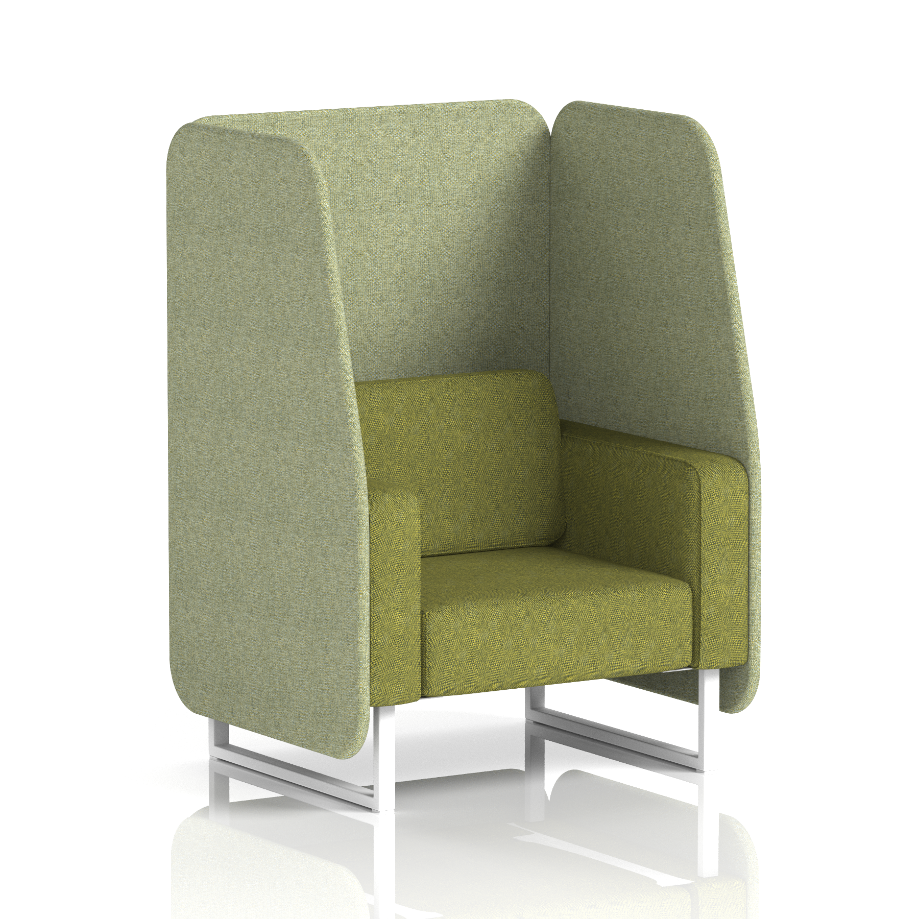 Brixworth Open Booth With White Legs in Two Tone