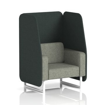 Rivet - Charcoal Panels And Vitreous Sofa