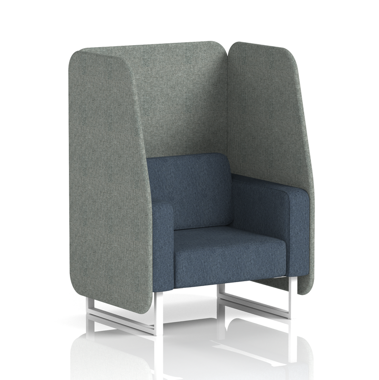 Brixworth Open Booth With White Legs in Two Tone