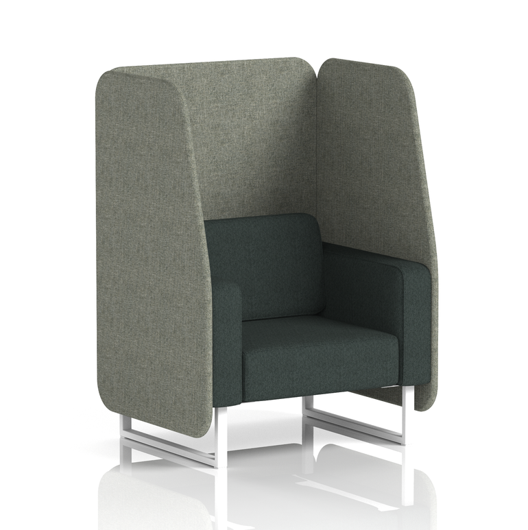 Brixworth Open Booth With White Legs in Two Tone