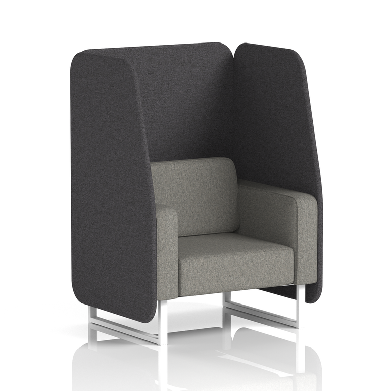 Brixworth Open Booth With White Legs in Two Tone