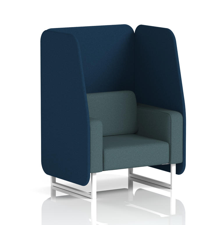 Brixworth Open Booth With White Legs in Two Tone