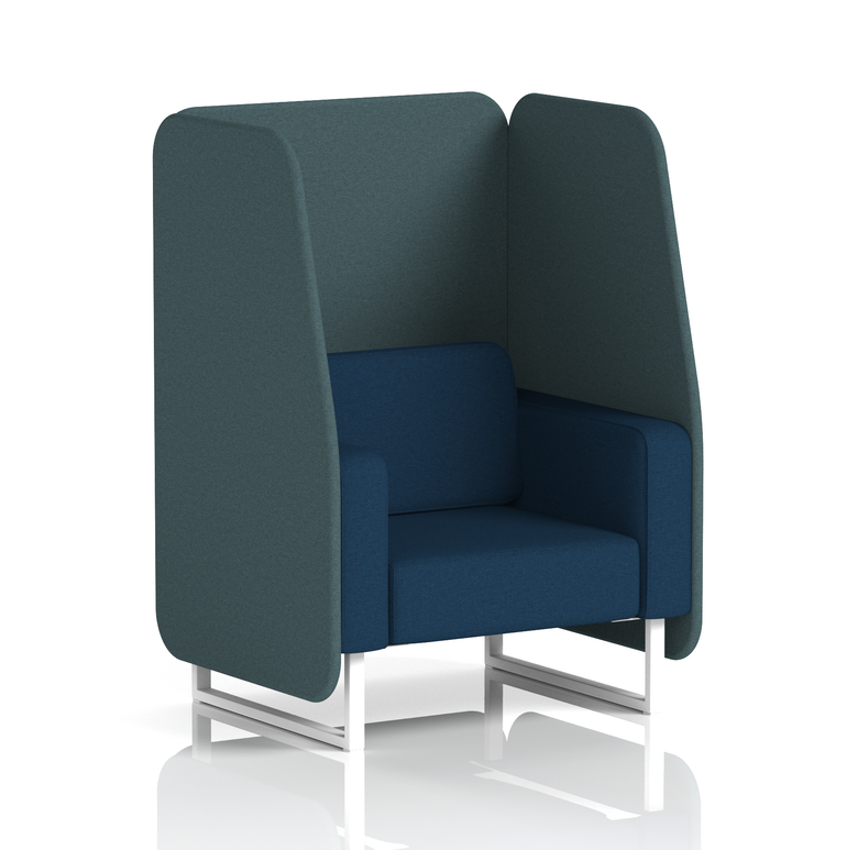 Brixworth Open Booth With White Legs in Two Tone
