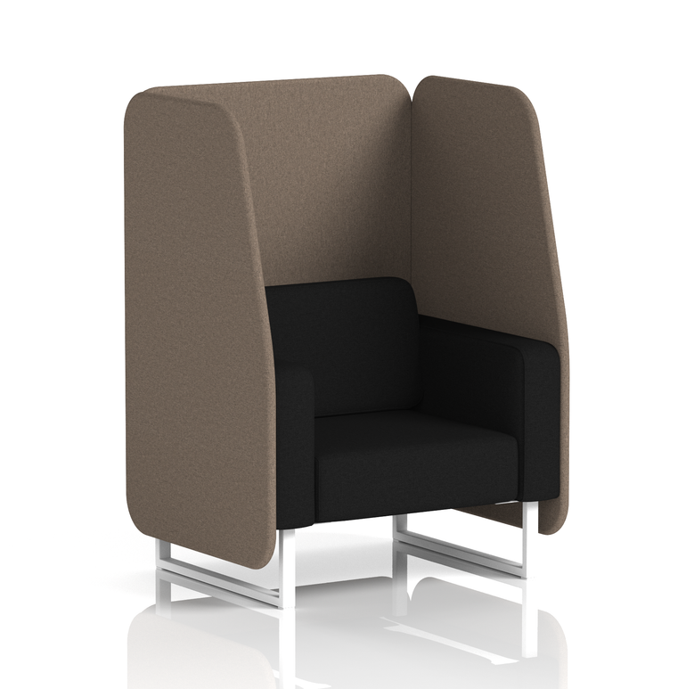 Brixworth Open Booth With White Legs in Two Tone
