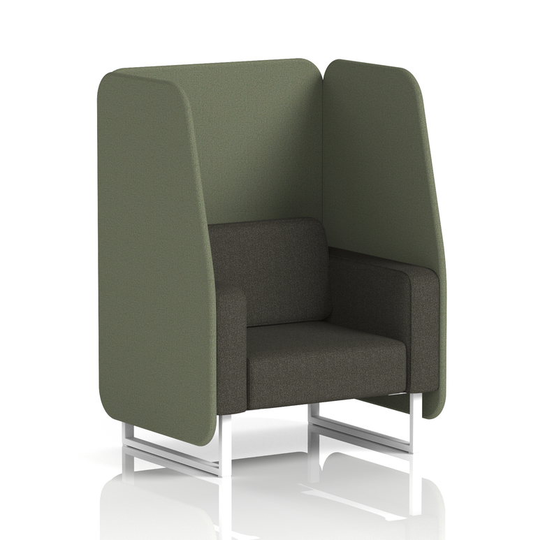 Brixworth Open Booth With White Legs in Two Tone