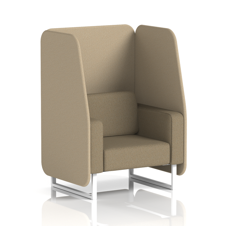 Brixworth Open Booth With White Legs in Two Tone