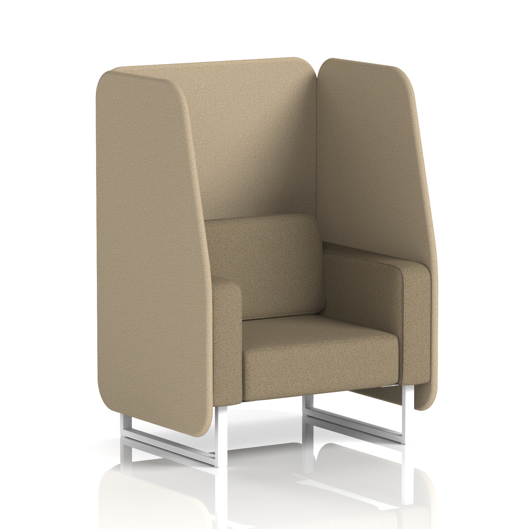 Brixworth Open Booth With White Legs in Two Tone
