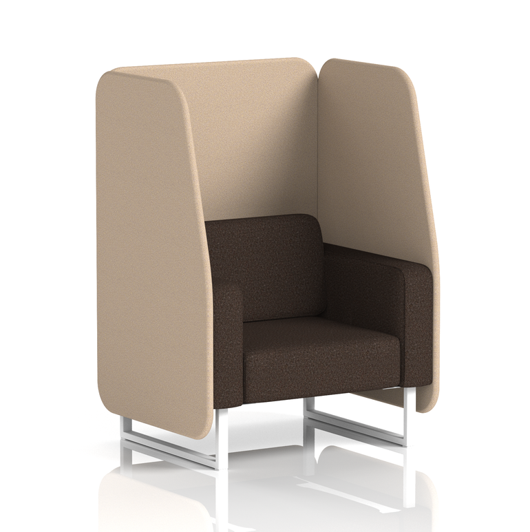 Brixworth Open Booth With White Legs in Two Tone