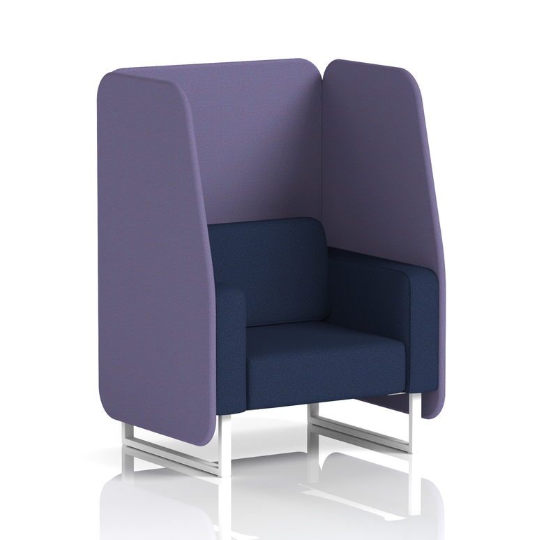 Brixworth Open Booth With White Legs in Two Tone