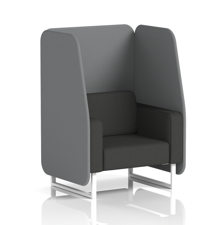 Brixworth Open Booth With White Legs in Two Tone